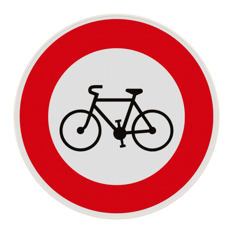 Panneau B9b – Accès interdit aux cycles