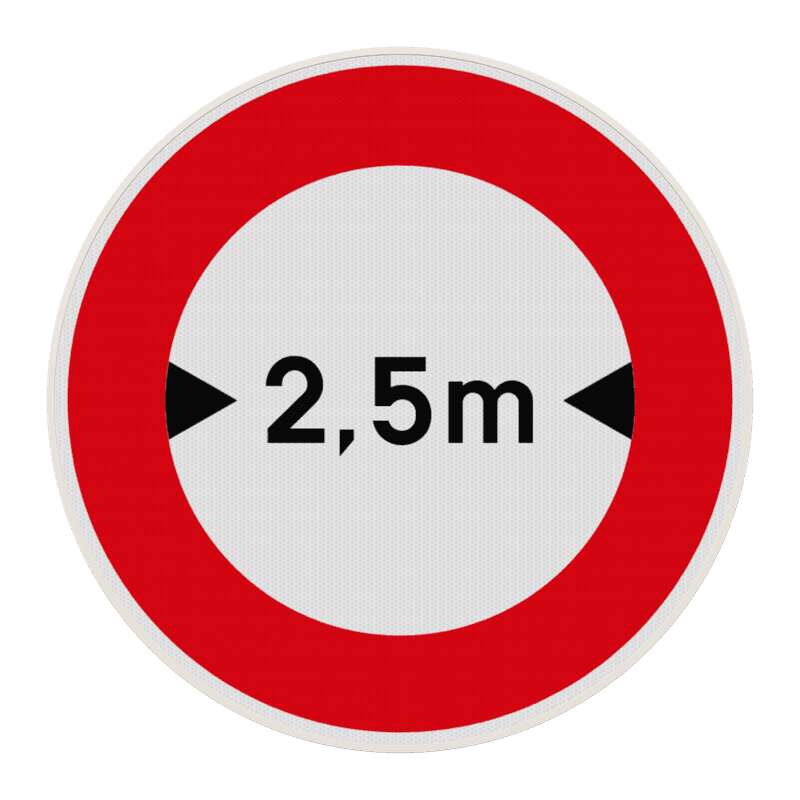 Panneau B11 – Limitation de largeur