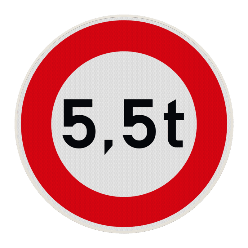 Panneau B13 – Limitation de poids total