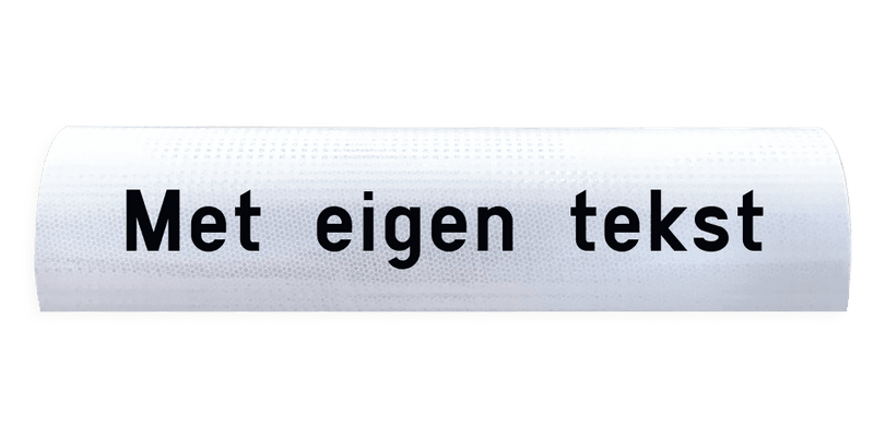 Varkensrug bord met eigen tekst - 600mm breed - reflecterend
