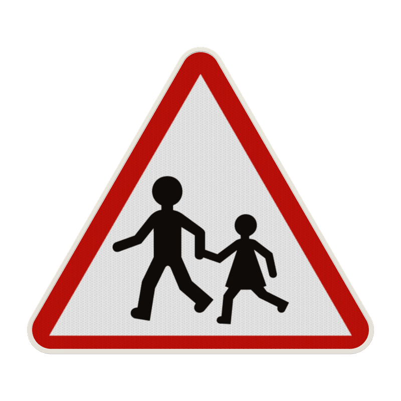 Panneau A13a – Endroit fréquenté par les enfants