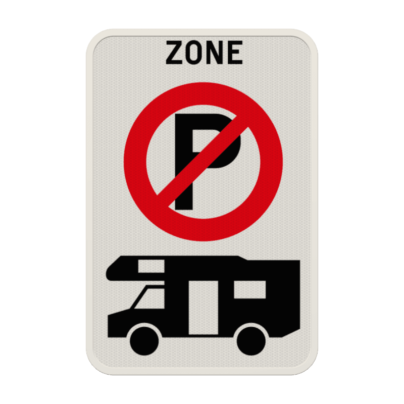 Panneau interdiction de stationnement pour camping-cars