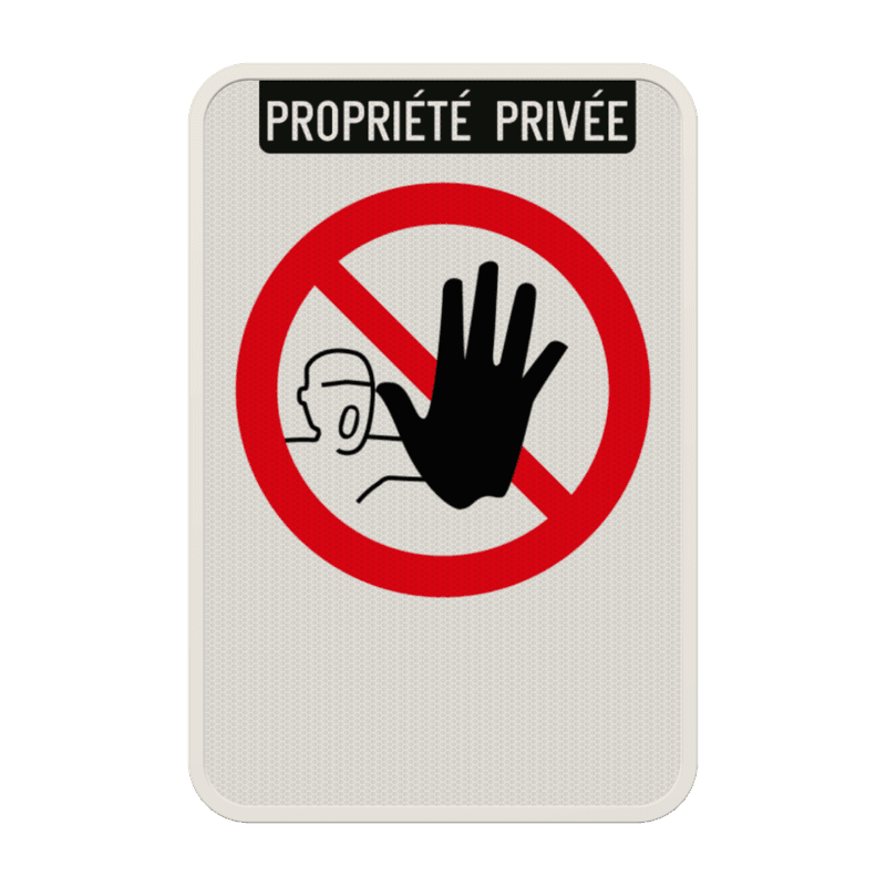 Propriété privée - Article 3.67 Accès interdit