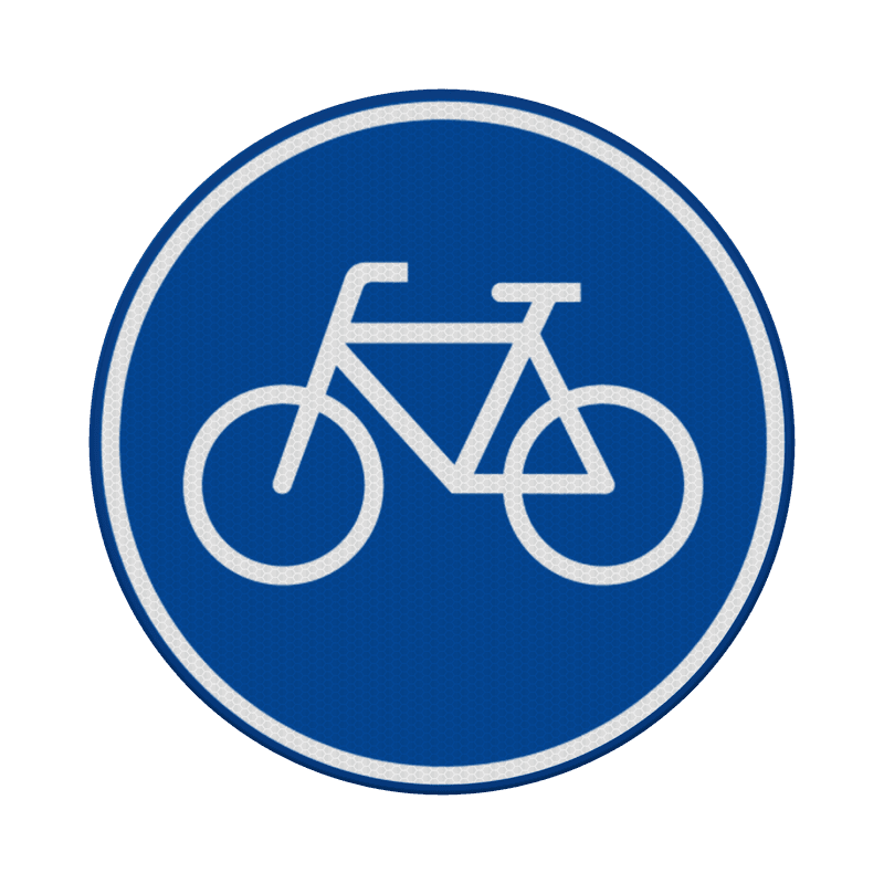 Verkeersbord verplicht fietspad RVV G11 - reflecterend