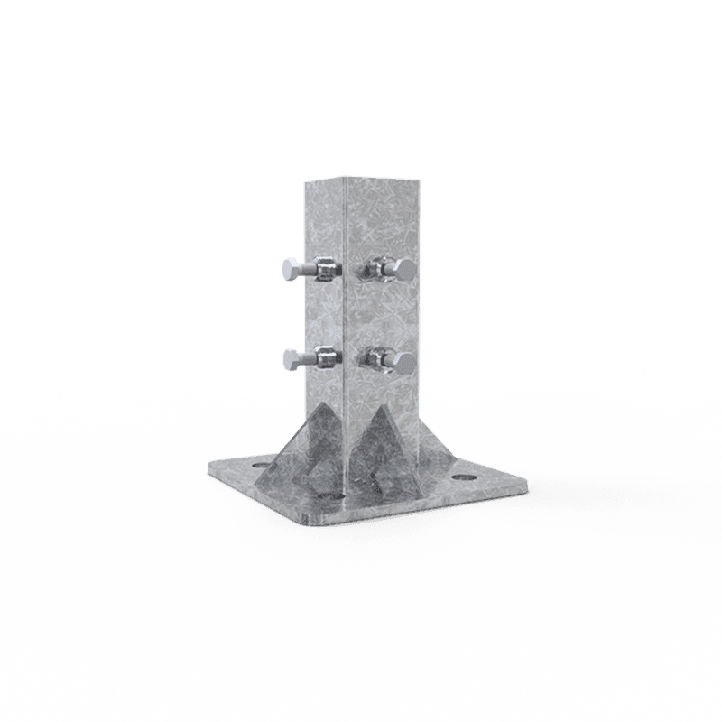 Schaftrohr-Adapter für Betonsockel, starr – 40x40 und 60x60 mm