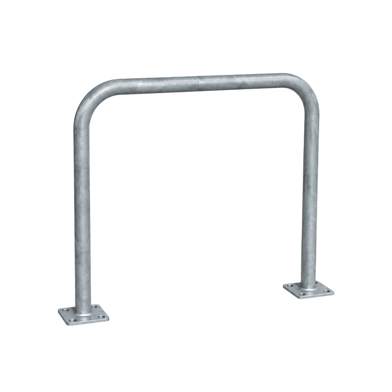 Arceau vélo en acier galvanisé Ø40mm – 800x900mm sur platines
