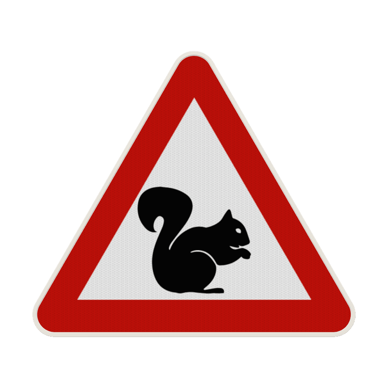 Panneau G2000 - Attention écureuil