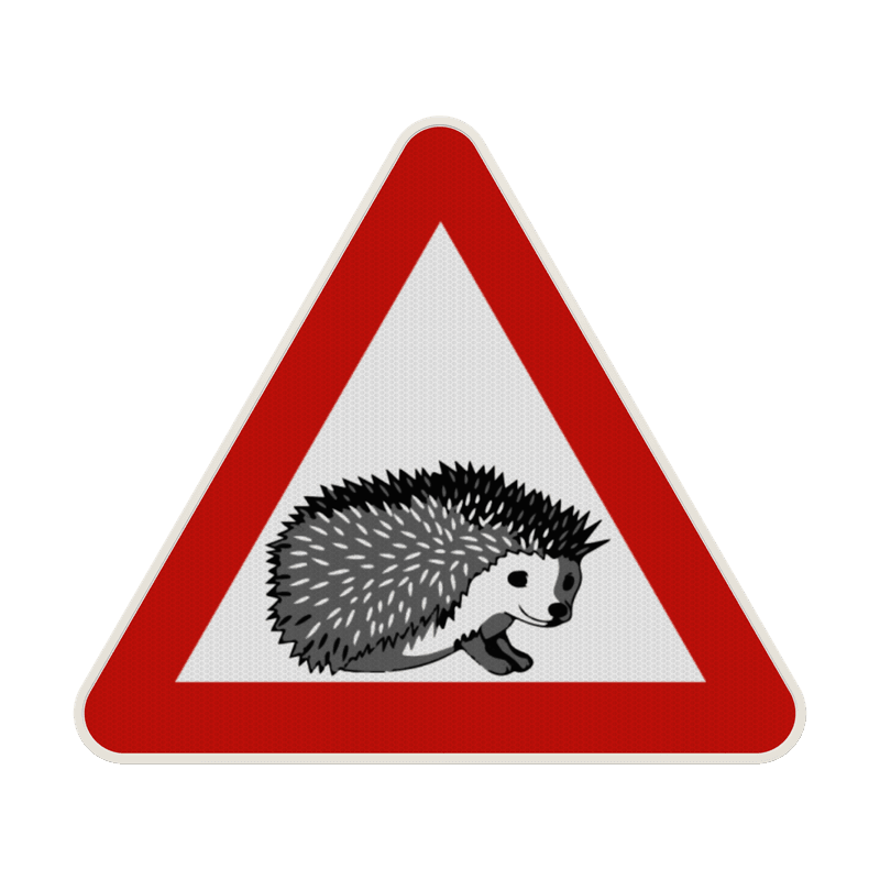 Panneau G2000 - Attention hérissons