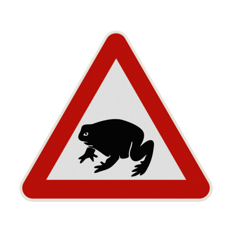 Panneau G2000 - Attention aux grenouilles