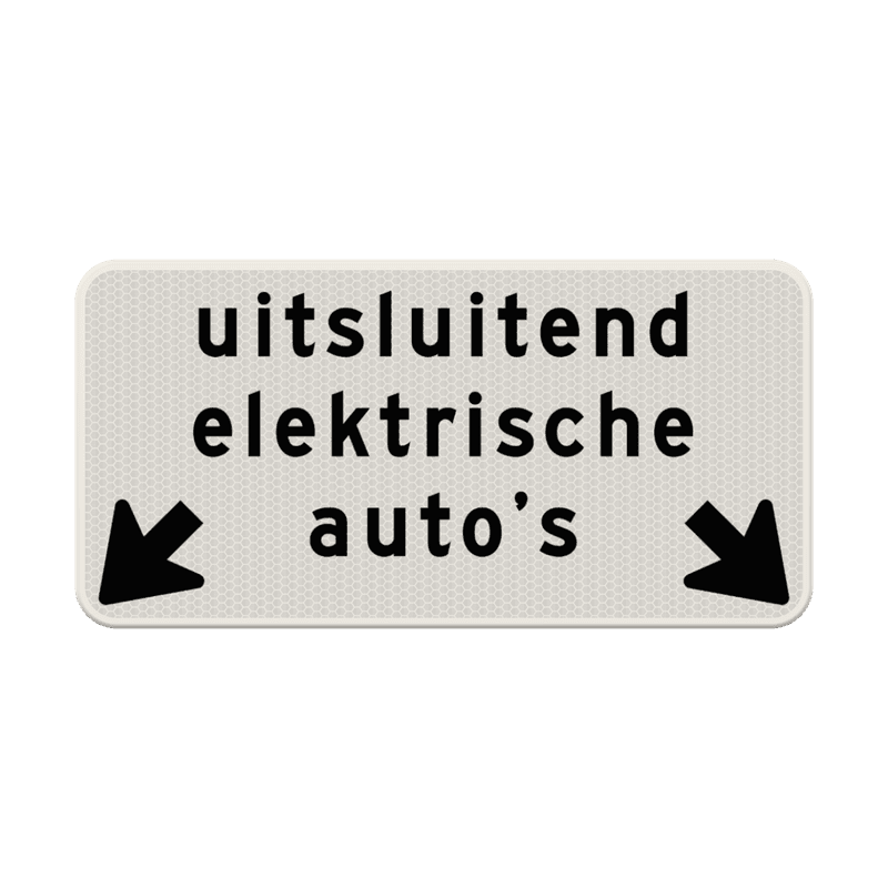 Verkeersbord uitsluitend elektrische auto's + OB504