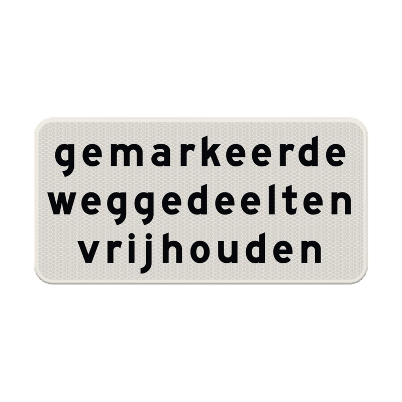 Verkeersbord RVV OBD14 - Gemarkeerde weggedeelten vrijhouden