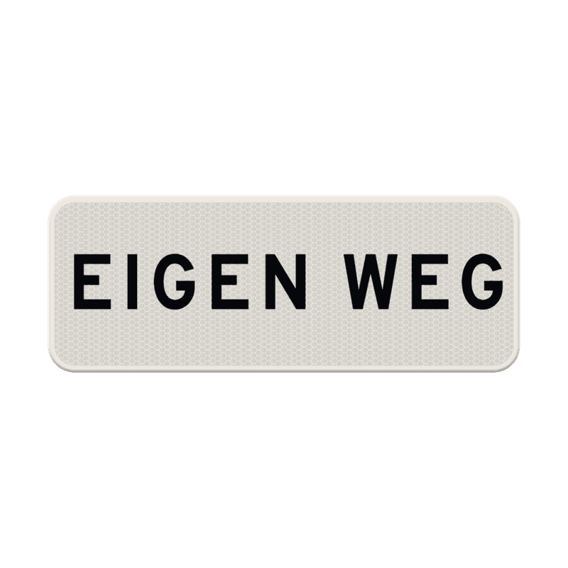 Verkeersbord RVV OBD02 - Eigen weg