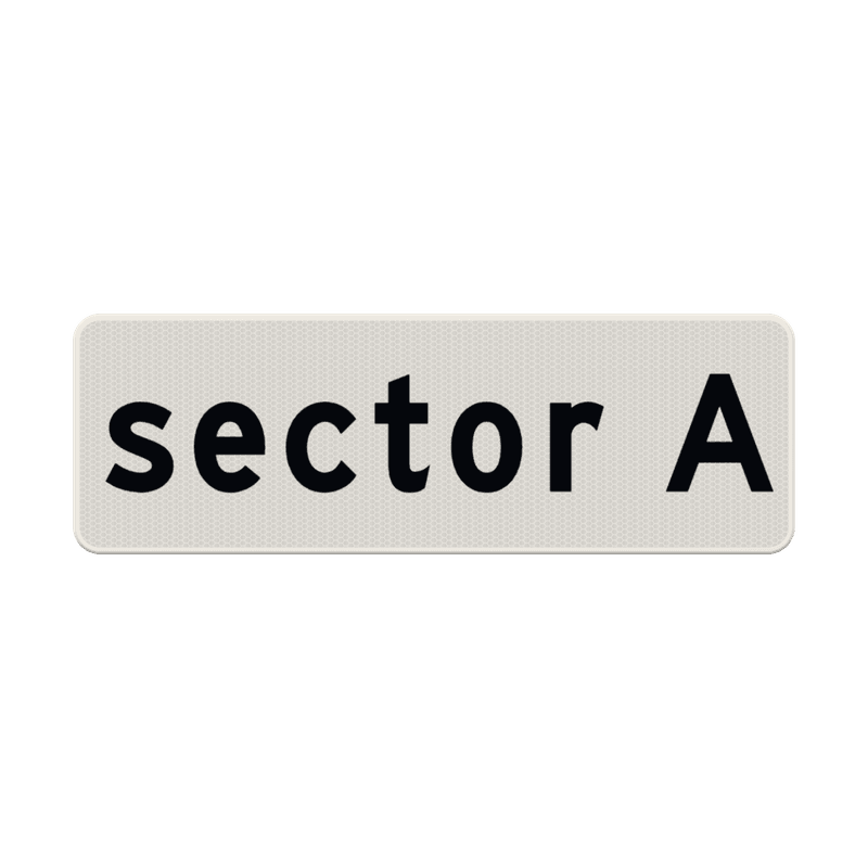 Verkeersbord RVV OB903-A - Sector A