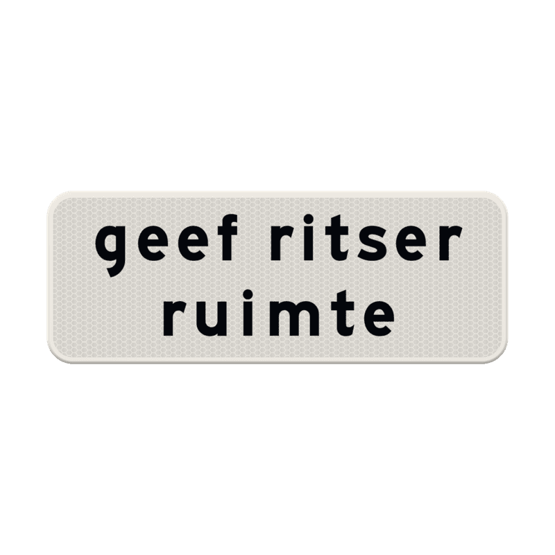 Verkeersbord RVV OB727 - Geef ritser ruimte
