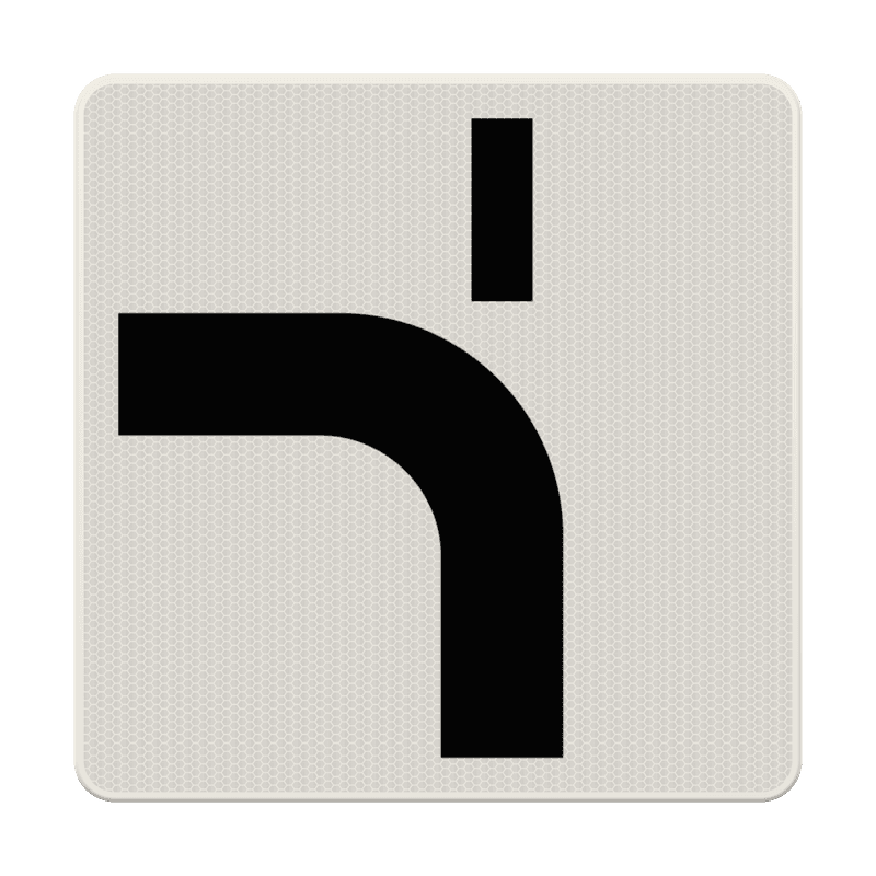 Verkeersbord RVV OB713 - Voorrangsweg voor zijstraat