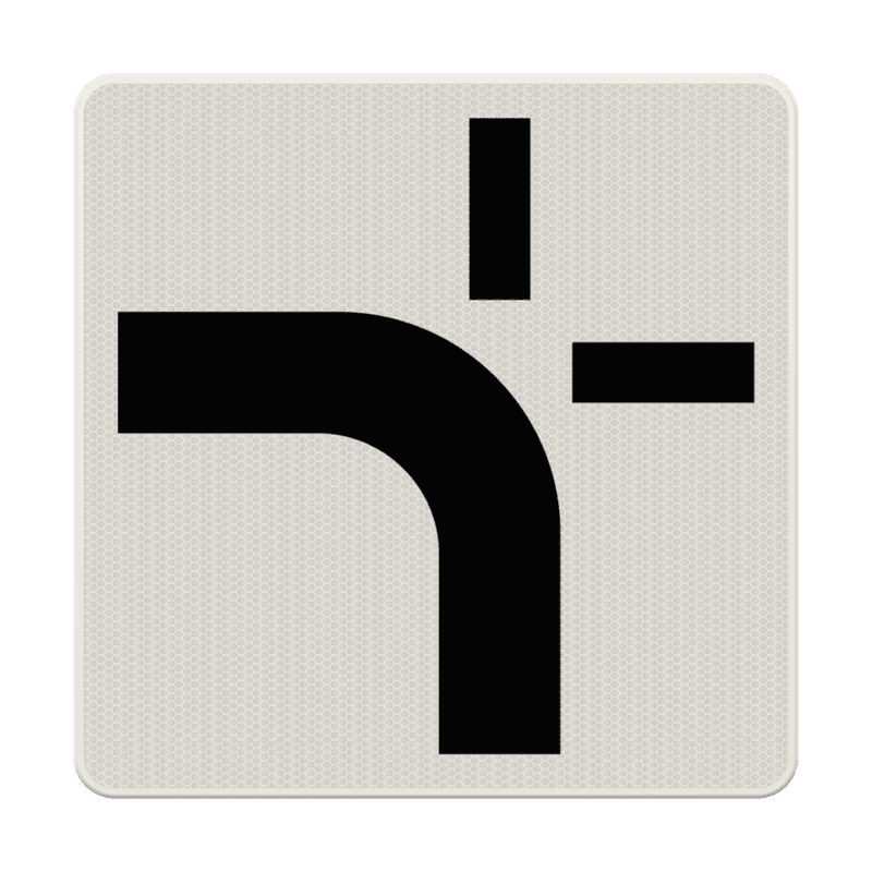Verkeersbord RVV OB711 - Voorrangsweg voor kruispunt