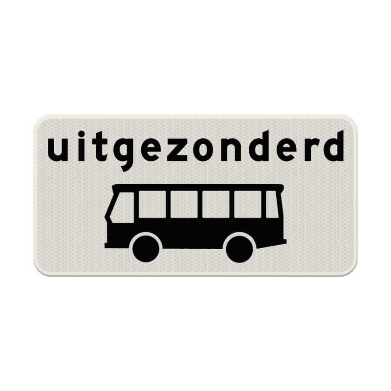 Verkeersbord RVV OB62 - Uitgezonderd bussen