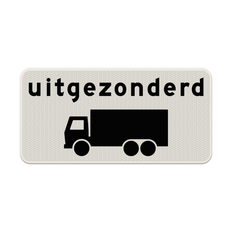 Verkeersbord RVV OB61 - Uitgezonderd vrachtauto's