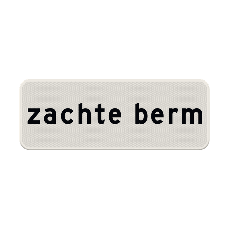 Verkeersbord RVV OB601 - Zachte berm