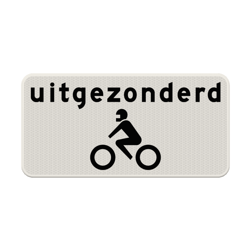 Verkeersbord RVV OB56 - Uitgezonderd motoren