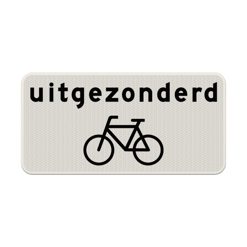 Verkeersbord RVV OB52 - Uitgezonderd fietsers