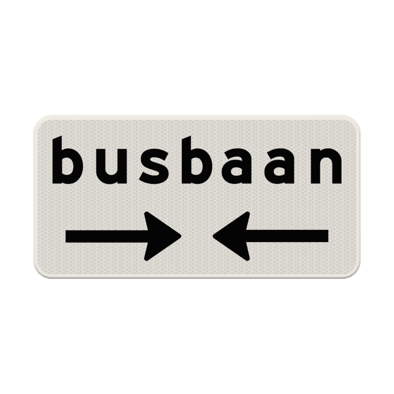 Verkeersbord RVV OB503OB618 - Kruising busbaan