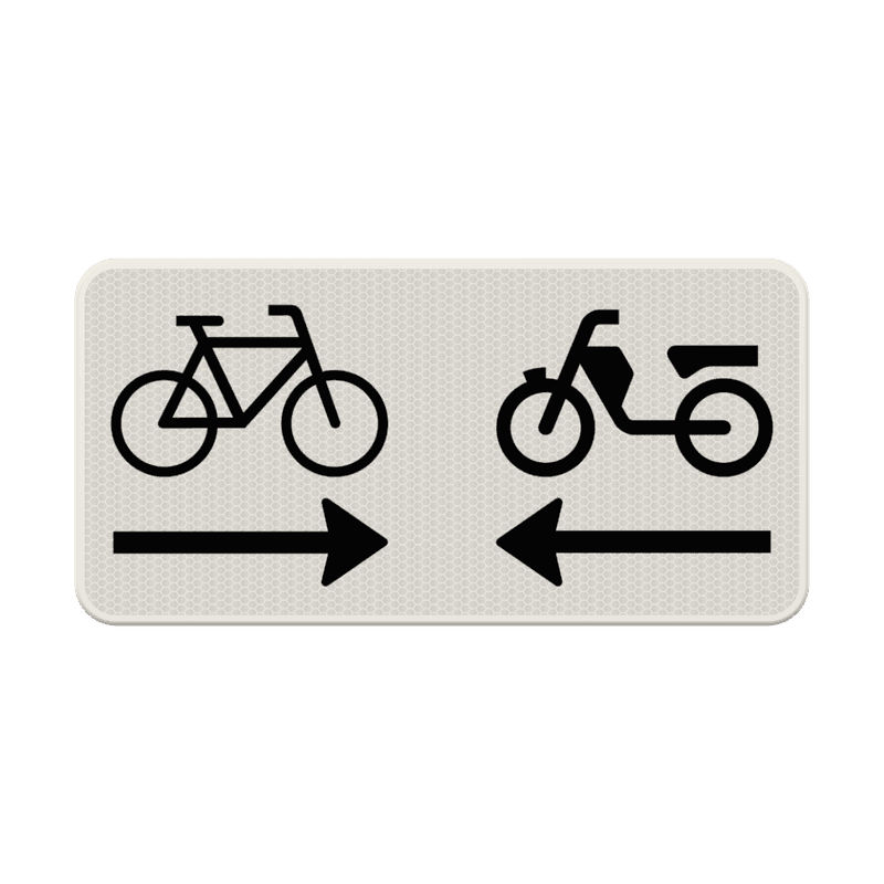 Verkeersbord RVV OB503OB04 - Kruising (brom)fietspad