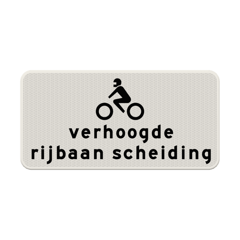 Verkeersbord RVV OB313 - Verhoogde rijbaan scheiding