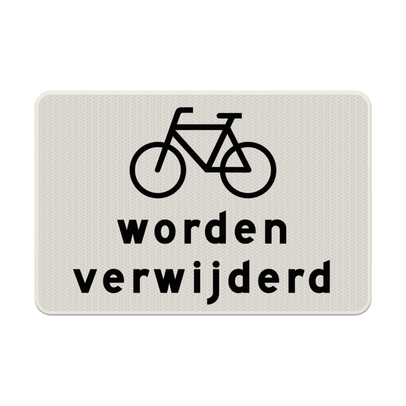 Verkeersbord RVV OB305 - Fietsen worden verwijderd