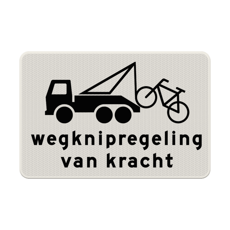 Verkeersbord RVV OB304b - Fiets wegknipregeling van kracht