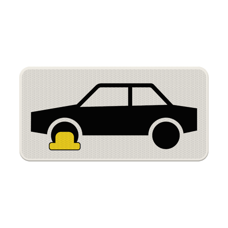 Verkeersbord RVV OB301 - Wielklemregeling van kracht