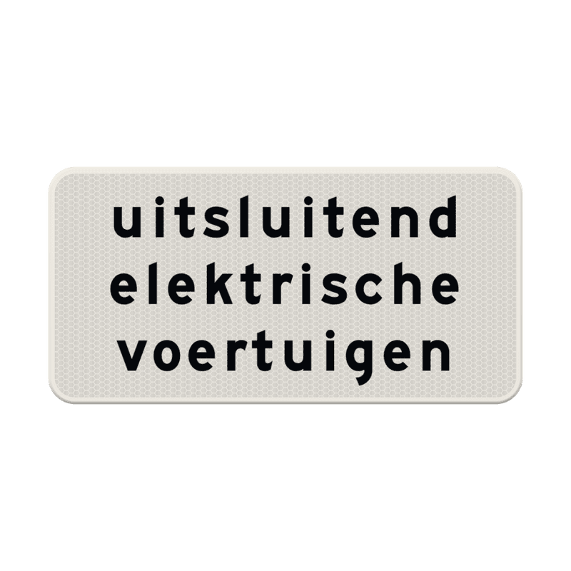 Verkeersbord RVV OB21 - Uitsluitend elektrische voertuigen