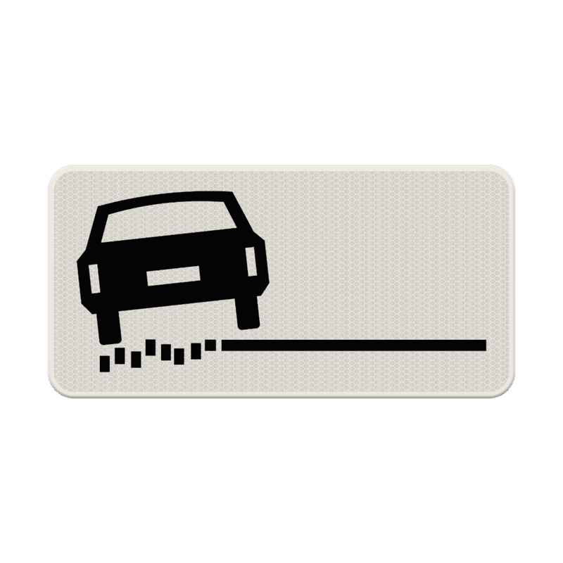 Verkeersbord RVV OB18l - links zachte berm