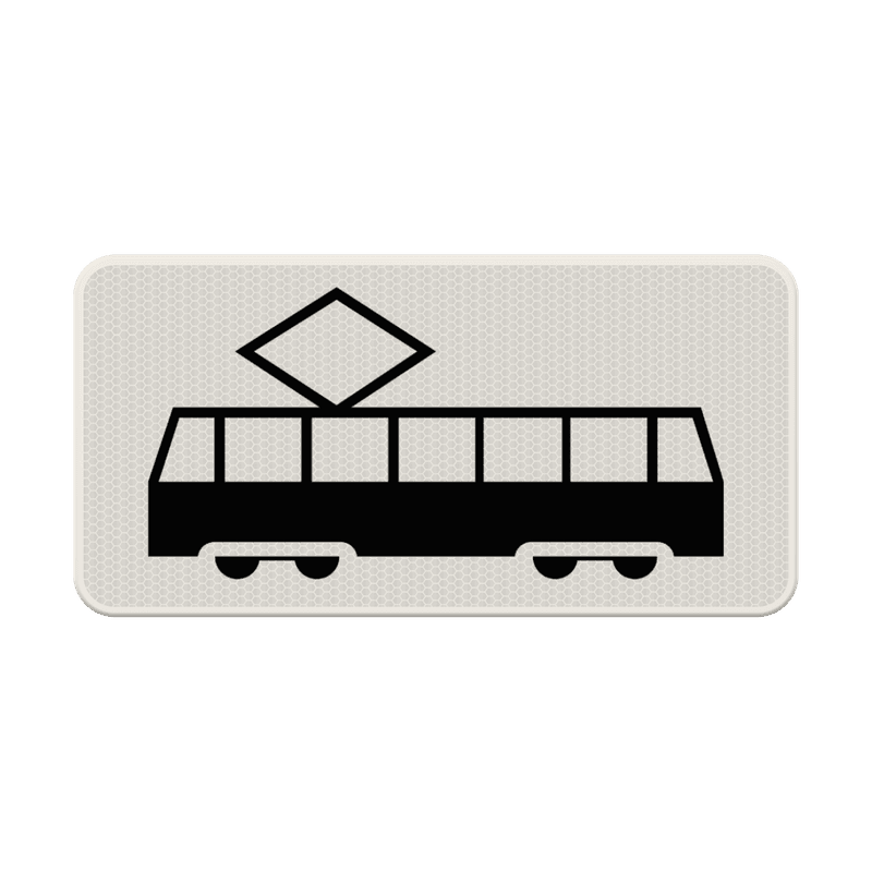 Verkeersbord RVV OB14 - Geldt alleen voor tram
