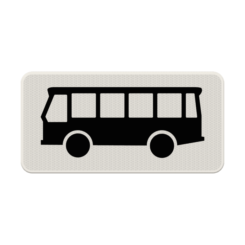 Verkeersbord RVV OB12 - Geldt alleen voor bussen