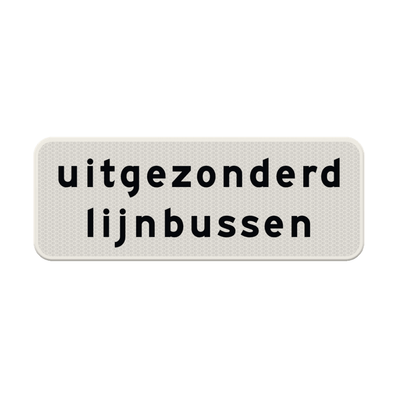 Verkeersbord RVV OB104 - Uitgezonderd lijnbussen