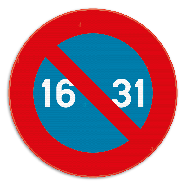 Panneau d'interdiction arrêt et stationnement interdits
