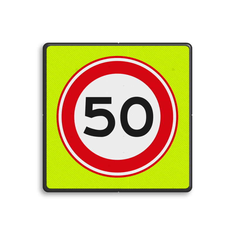 pop tij Munching A01-050f - Maximum snelheid 50 km/h - Officiële verkeersborden