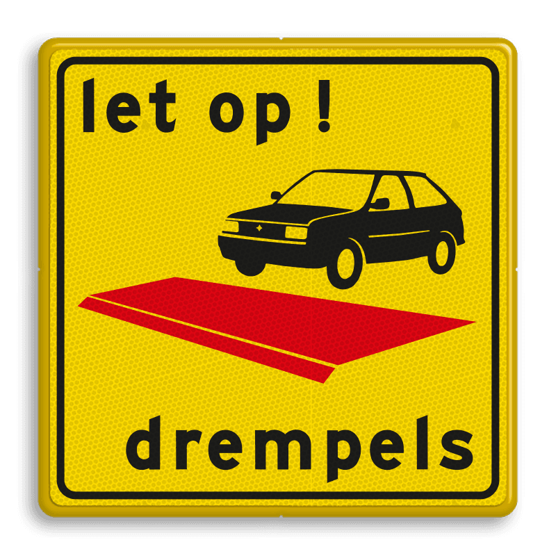 Verkeersbord OV0410 - let op drempels