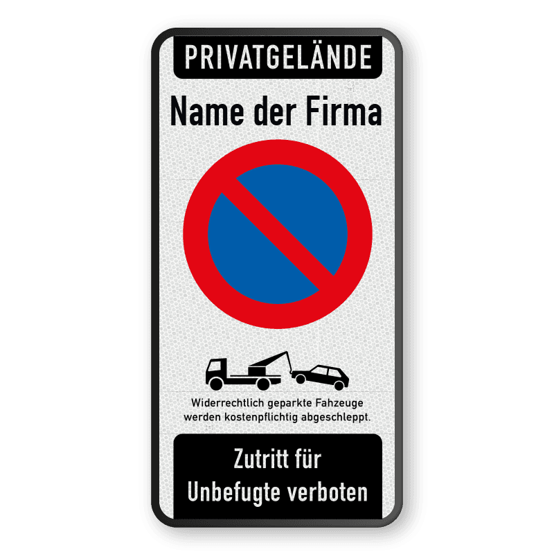Parkverbotsschilder Privatgrundstück Firma kaufen? Abschleppsymbol