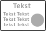 Tekstregels + pictogram / pijl